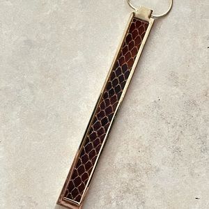 WHBM genuine leather pendant necklace.